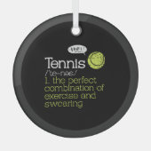 Tennis Definition Glas Ornament (Voorkant)