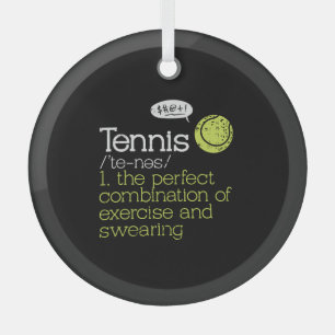 Tennis Definition Glas Ornament