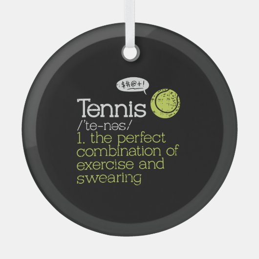Tennis Definition Glas Ornament (Voorkant)