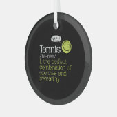 Tennis Definition Glas Ornament (Voorkant links)