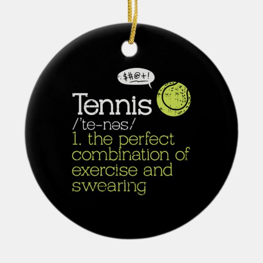 Tennis Definition Keramisch Ornament (Voorkant)