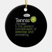 Tennis Definition Keramisch Ornament (Voorkant)