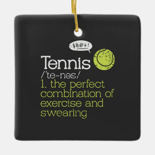 Tennis Definition Keramisch Ornament (Voorkant)