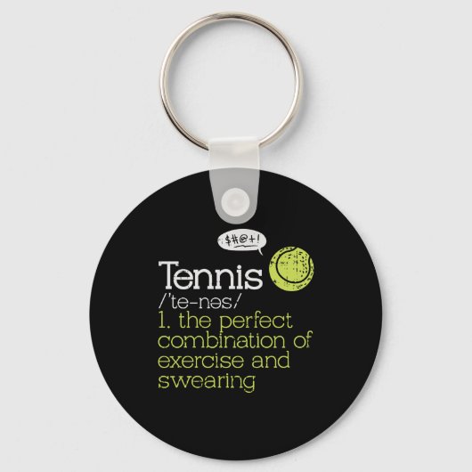 Tennis Definition Sleutelhanger (Voorkant)
