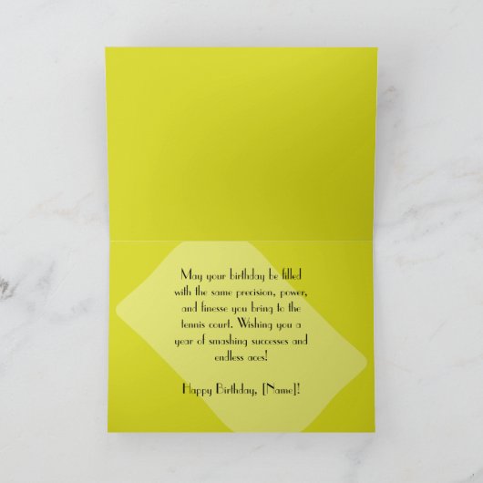 🎾Tennis Delight: Een knallende verjaardag Kaart (Binnen)