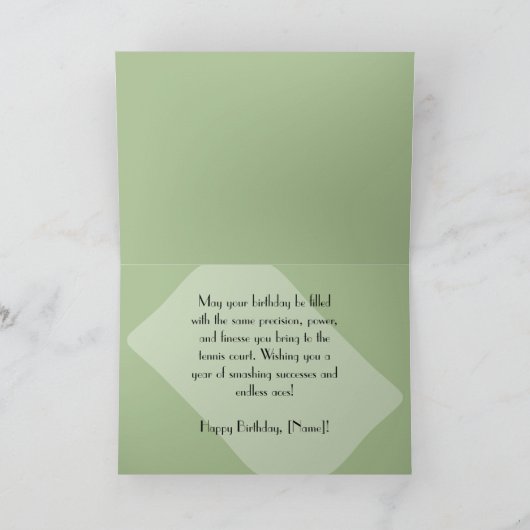 🎾Tennis Delight: Een knallende verjaardag Kaart (Binnen)