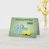 🎾Tennis Delight: Een knallende verjaardag Kaart (Gele Bloem)