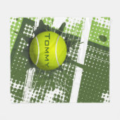 Tennis Design 1 Fleece Blanket Deken (Voorkant (Horizontaal))
