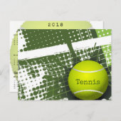 Tennis Design 2018 Briefkaart Calendar (Voorkant / Achterkant)