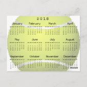 Tennis Design 2018 Briefkaart Calendar (Achterkant)