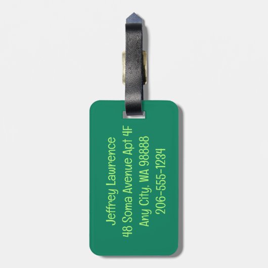 Tennis Design Bagagelabels (Achterkant verticaal)