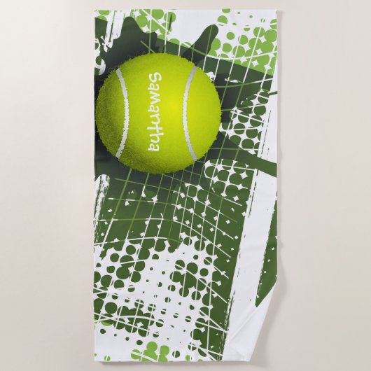 Tennis Design Beach Towel Strandlaken (Voorkant)