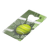 Tennis Design Bottle Open Creditkaart Flessenopener (Voorkant Gekanteld)