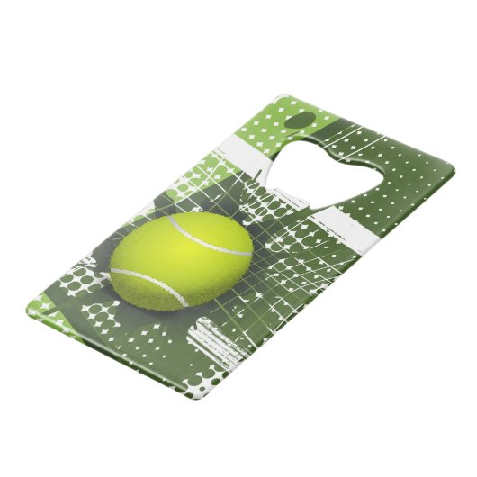 Tennis Design Bottle Open Creditkaart Flessenopener (Achterkant Gekanteld)