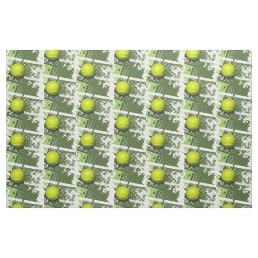 Tennis Design Fabric Stof (Fat Quarter)