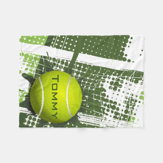 Tennis Design Fleece Blanket (Voorkant (Horizontaal))