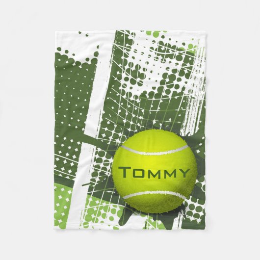 Tennis Design Fleece Blanket (Voorkant)