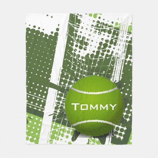 Tennis Design Fleece Blanket (Voorkant)