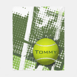Tennis Design Fleece Blanket Deken