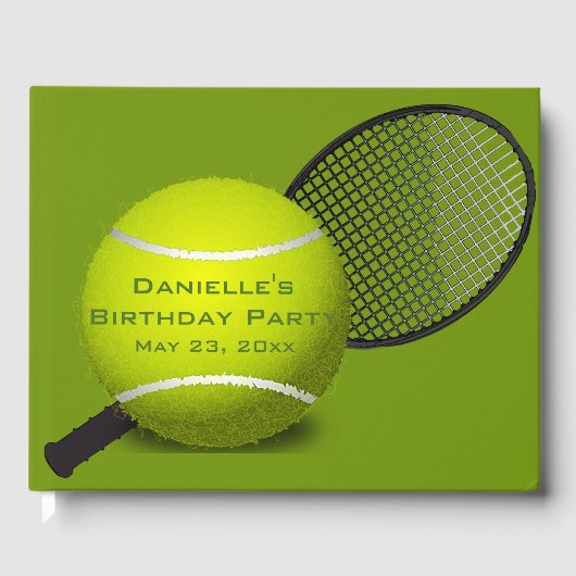 Tennis Design Guest Book Gastenboek (Voorkant)