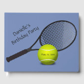 Tennis Design Guest Book Gastenboek (Voorkant)