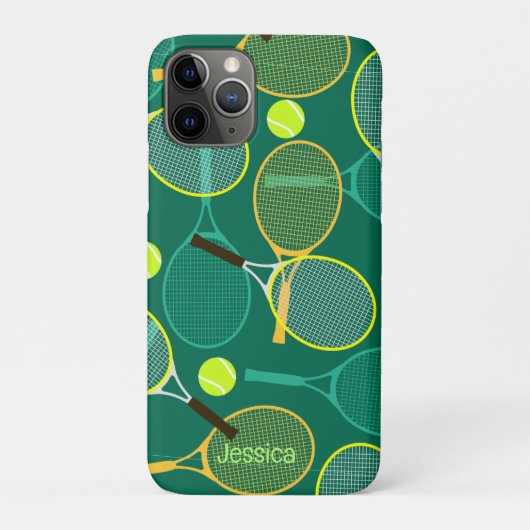 Tennis Design iPhone Pro Hoesje (Achterkant)