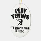 Tennis design keramisch ornament (Links)