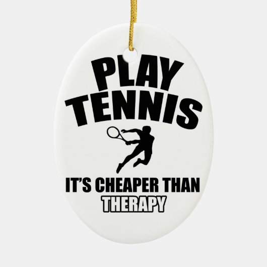 Tennis design keramisch ornament (Voorkant)