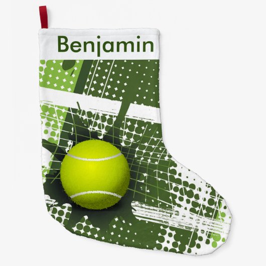 Tennis Design Large Kerststop Grote Kerstsok (Voorkant)