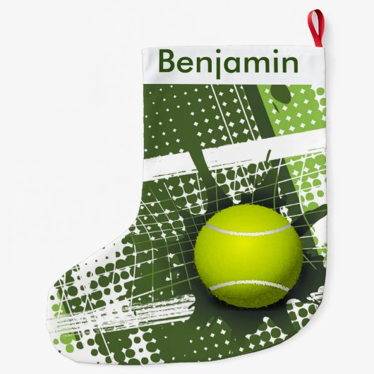 Tennis Design Large Kerststop Grote Kerstsok (Achterkant)