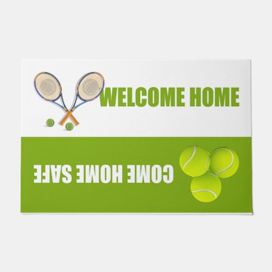 Tennis Design Mat, Cute Welcome Home Rug Deurmat (Voorkant)