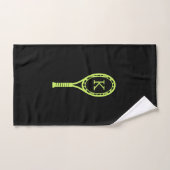 Tennis Design Modern persoonlijk Initiaal zwart Handdoek (Handdoek)