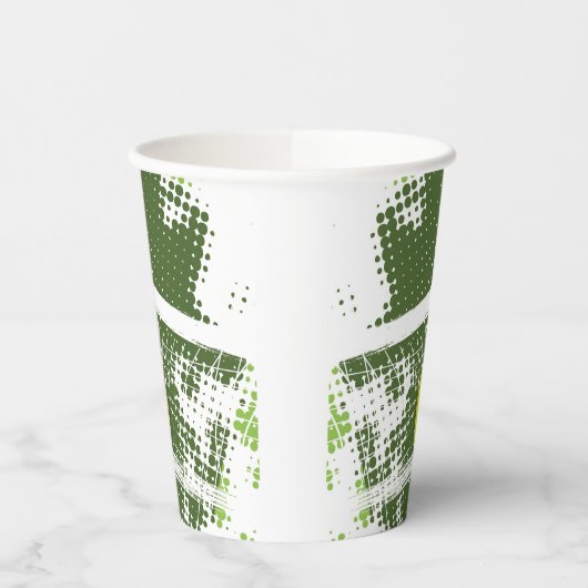Tennis Design Paper cup Papieren Bekers (Links)