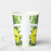 Tennis Design Paper cup Papieren Bekers (Rechts)