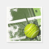 Tennis Design Paper Napkins Servetten (Voorkant)