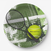 Tennis Design Paper Party-Bord Papieren Bordje (Voorkant)