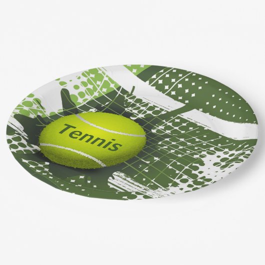 Tennis Design Paper Party-Bord Papieren Bordje (Gekanteld)