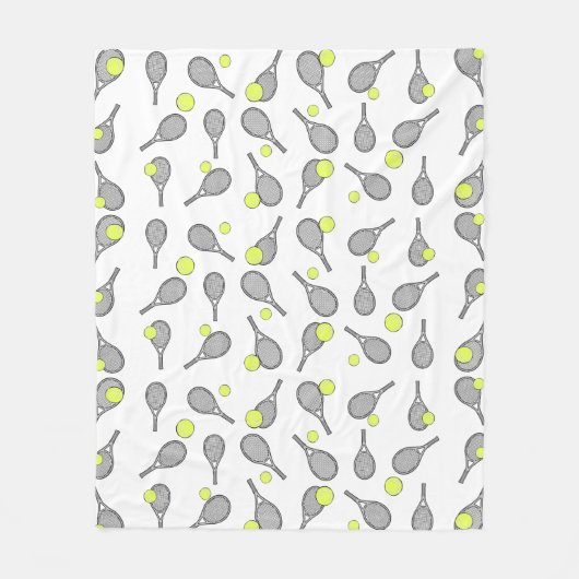 Tennis Design Patroon Fleece Deken (Voorkant)