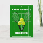 Tennis Design Personalized Brother Birthday Kaart (Voorkant)