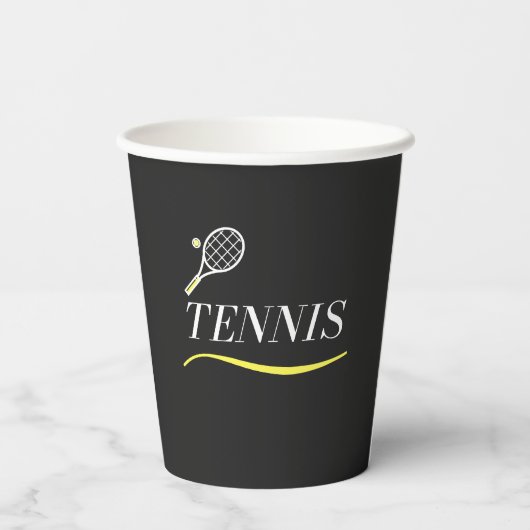 Tennis Design Sport Athletic Player Coach Party Papieren Bekers (Achterkant)