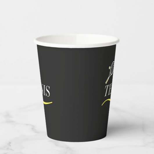Tennis Design Sport Athletic Player Coach Party Papieren Bekers (Links)