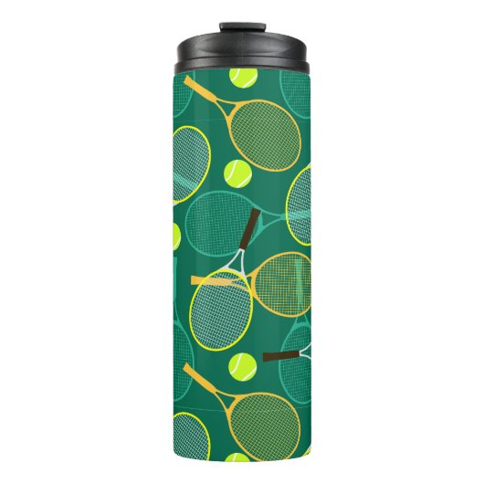 Tennis Design Thermal Tumbler Thermosbeker (Voorkant)