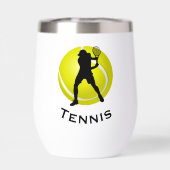 Tennis Design Thermische Wijn Tumbler (Achterkant)