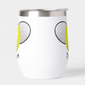 Tennis Design Thermische Wijn Tumbler (Links)