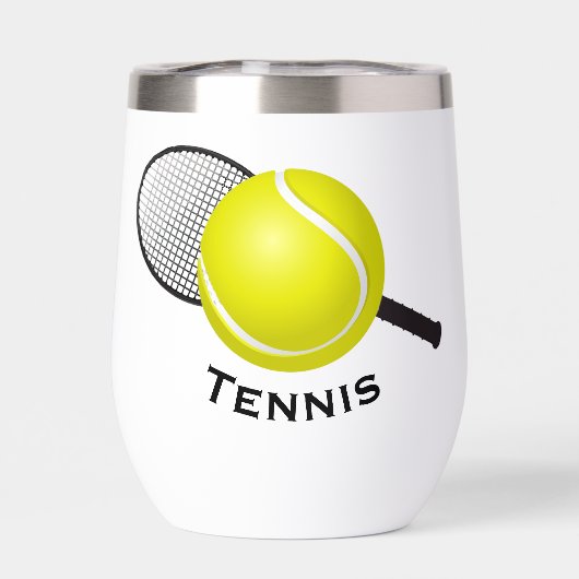 Tennis Design Thermische Wijn Tumbler (Achterkant)