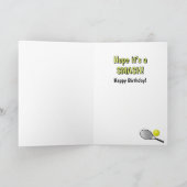 Tennis Design Wenskaart Bedankkaart (Binnen)