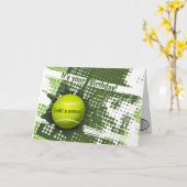 Tennis Design Wenskaart Kaart (Gele Bloem)