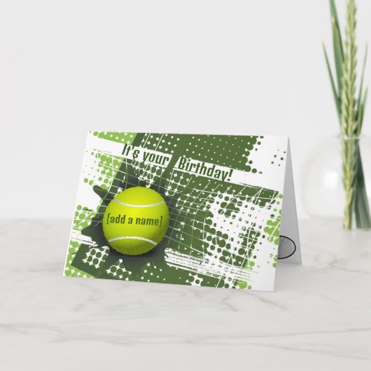 Tennis Design Wenskaart Kaart (Voorkant)