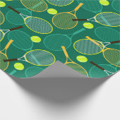 Tennis Design Wrapping Paper Cadeaupapier (Hoek)
