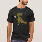 Tennis Dinosaur T Rex met Racket Tyrannosaurus Di T-shirt (Voorkant)